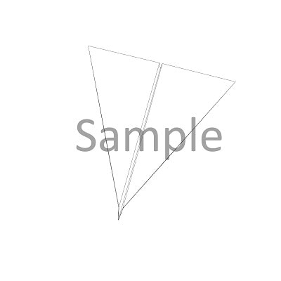 紙飛行機 180×180度 3Dイラスト