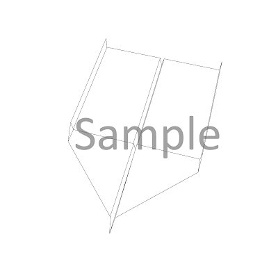 紙飛行機 180×180度 3Dイラスト