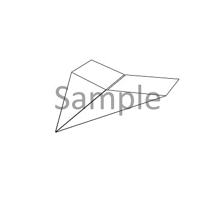 紙飛行機 180×180度 3Dイラスト