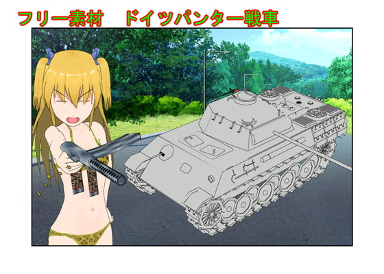 3Dで作ったのでいろんな角度の画像があります『著作権フリー素材 ドイツ パンター戦車』