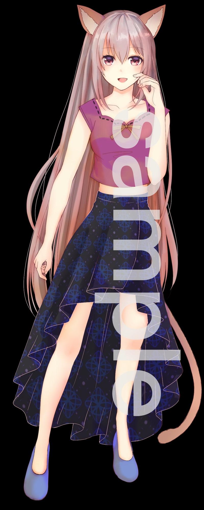 ねこ耳の少女立ち絵5