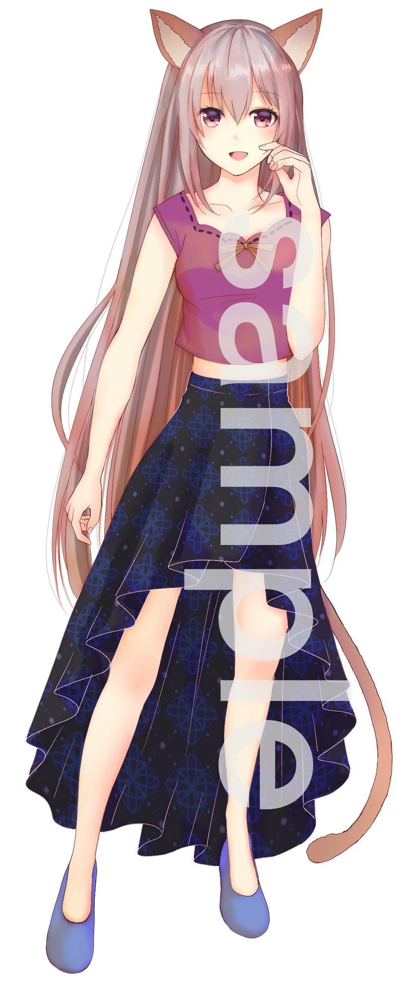 ねこ耳の少女立ち絵5