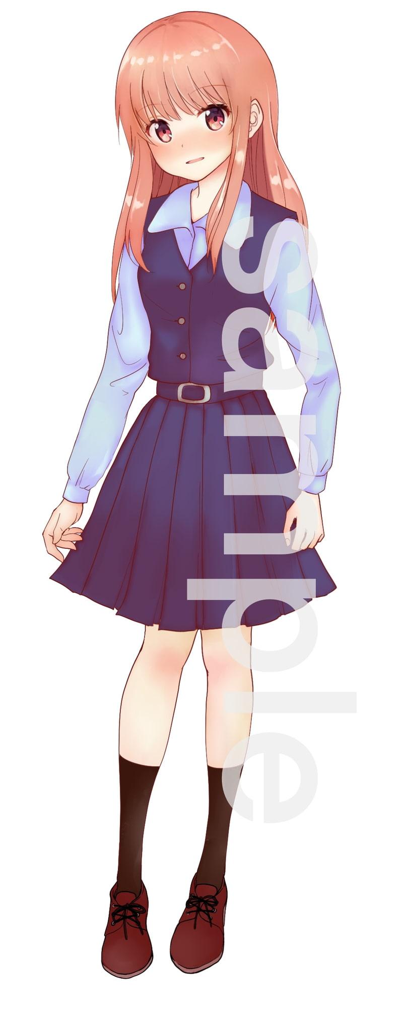 制服の女の子立ち絵23