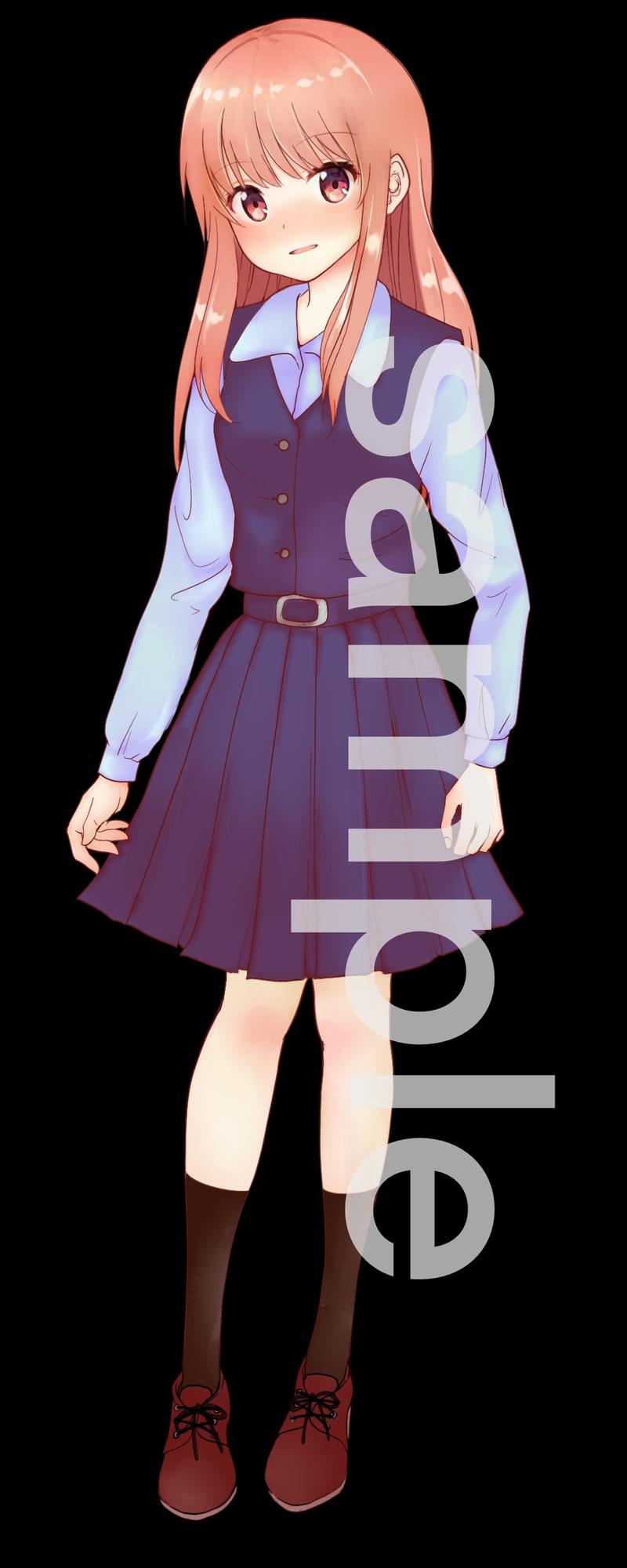 制服の女の子立ち絵23