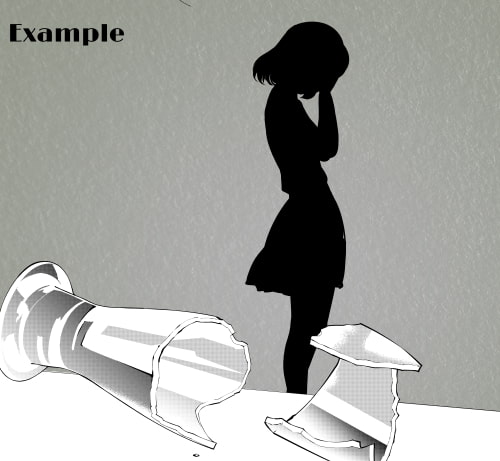 素材をどうぞ『割れたグラス』