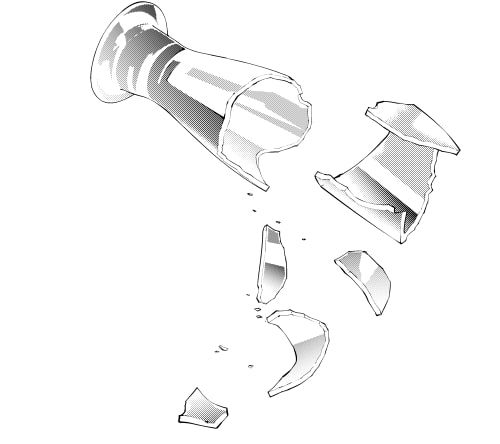 素材をどうぞ『割れたグラス』