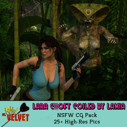 Lara C*oft Coiled by Lamia (NSFW Vore CG Pack)