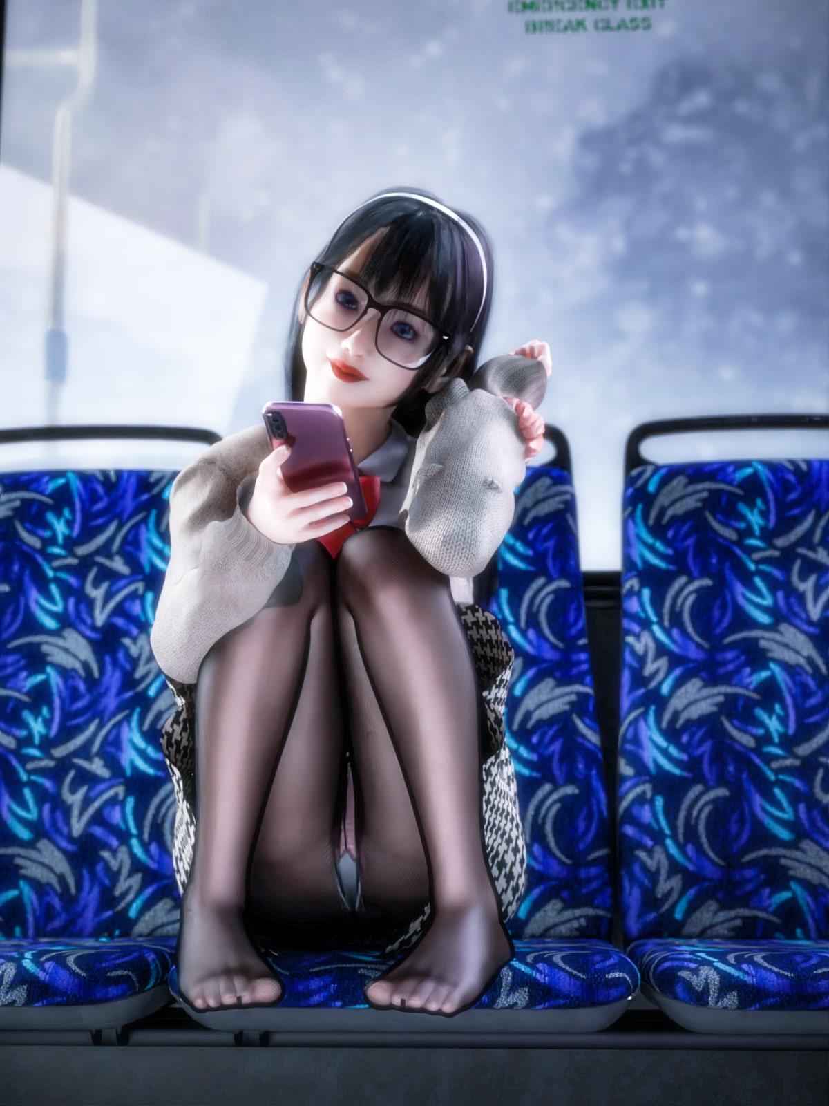 タイツ越しのパンツ5