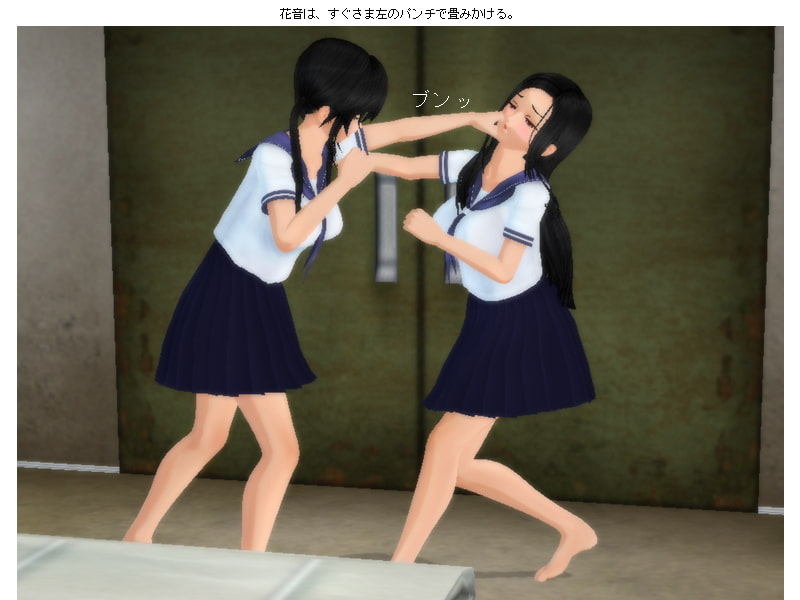 がり勉お嬢様vsヤンキー女番長 キャットファイト