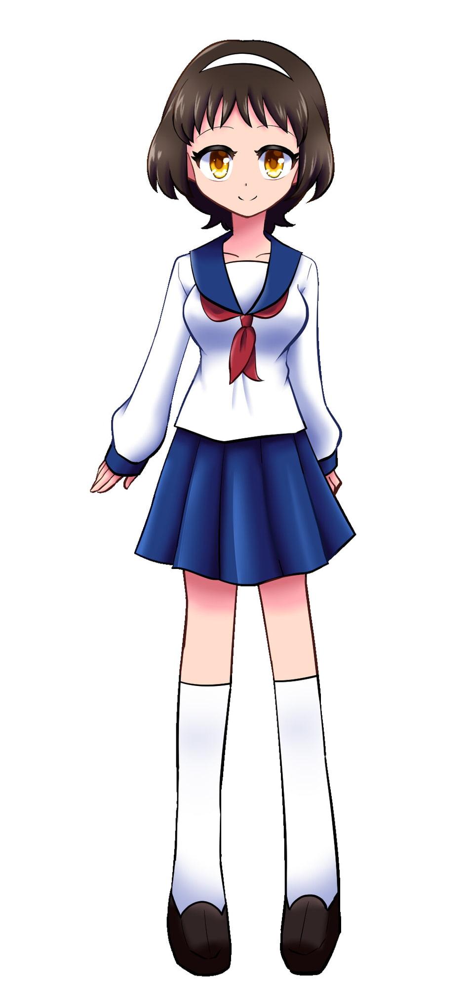 セーラー服女子の立ち絵素材