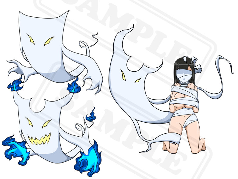 [画像素材]モンスター素材 一反木棉