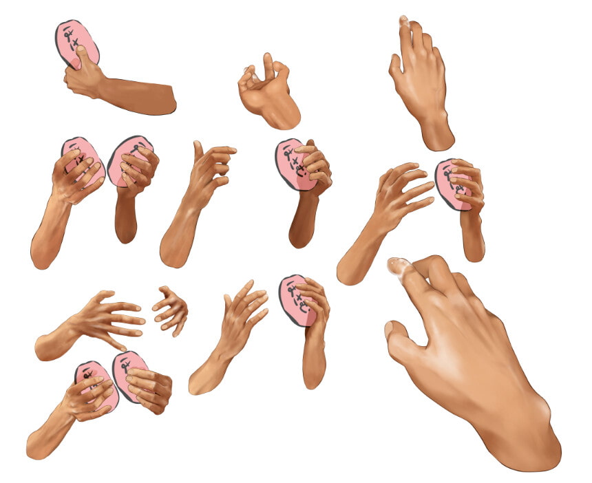 著作権フリー素材集 手、口、男性器