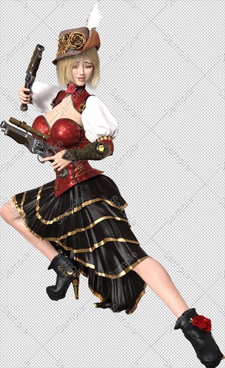 素材屋☆歌う宝石箱☆画像素材(レディガンナー)