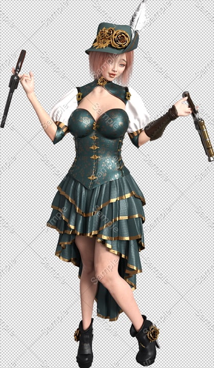 素材屋☆歌う宝石箱☆画像素材(レディガンナー)