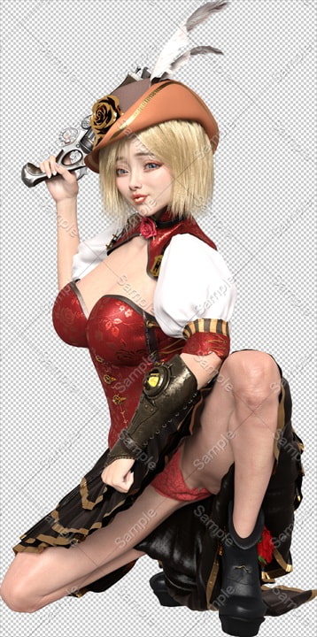 素材屋☆歌う宝石箱☆画像素材(レディガンナー)