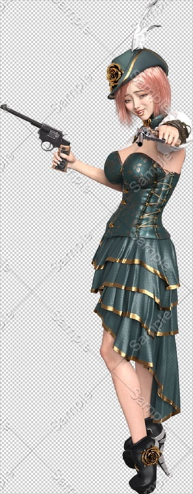 素材屋☆歌う宝石箱☆画像素材(レディガンナー)