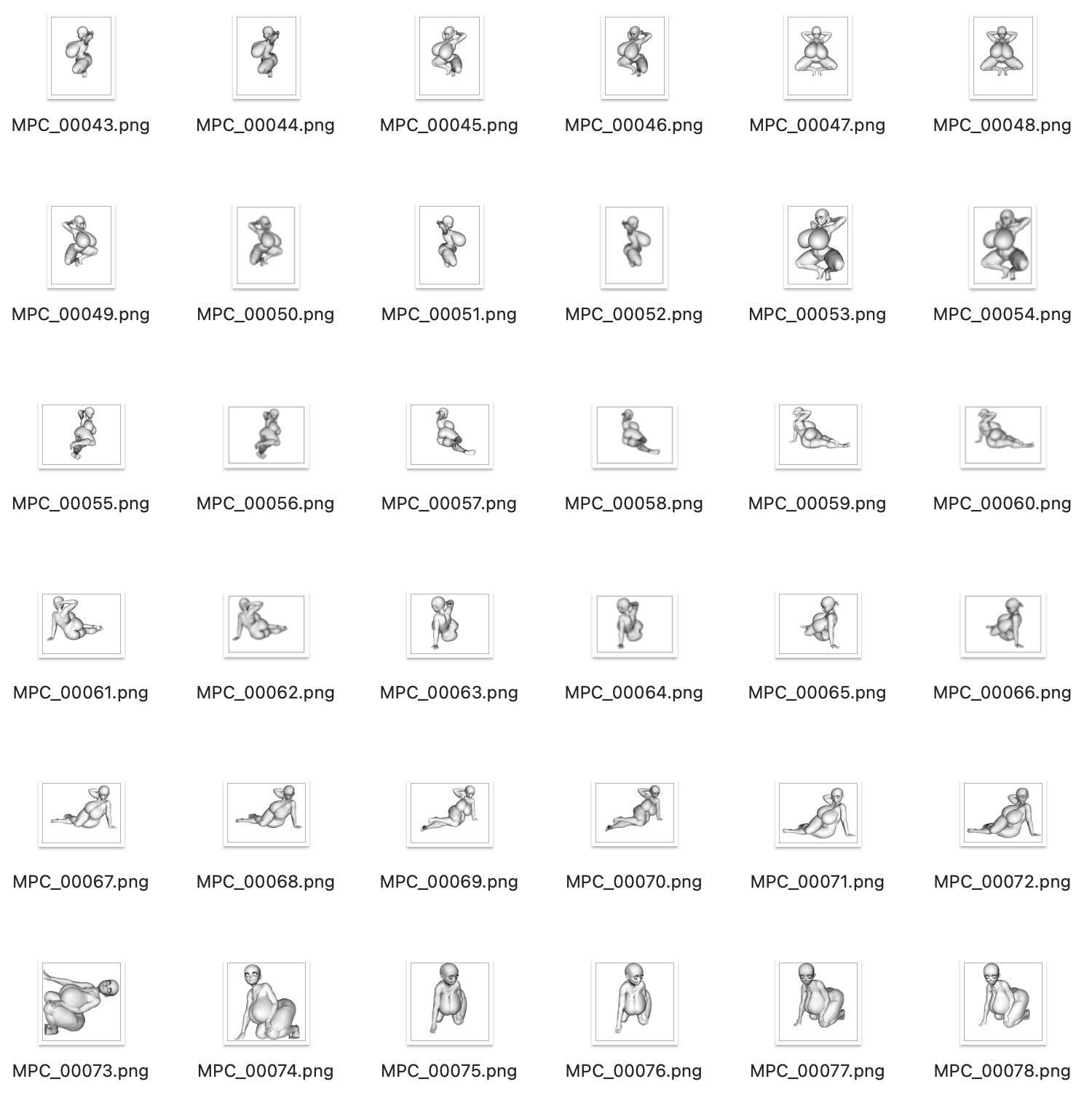 トレス可!超ムチムチ3Dポーズ集withイラスト集2