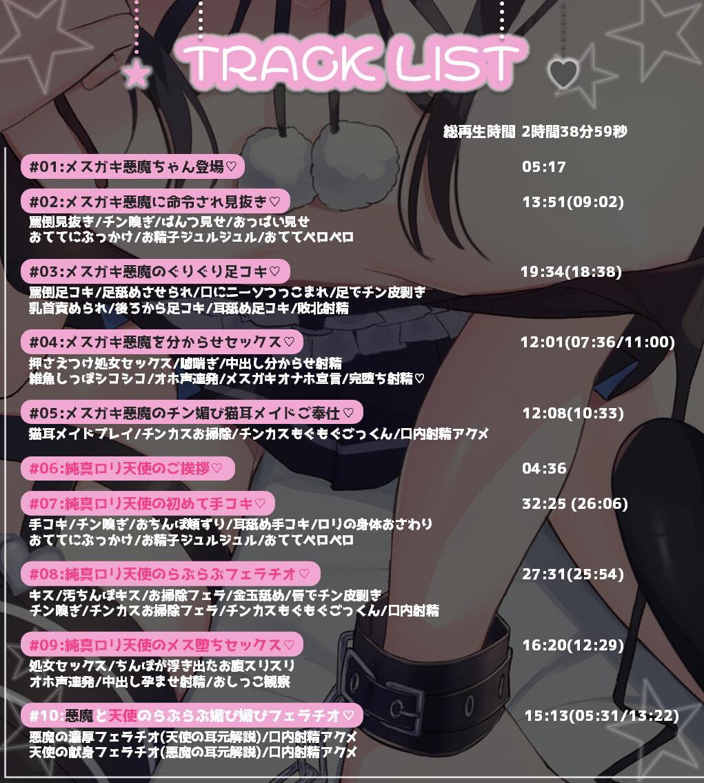 【濃密口淫】淫乱メスガキ悪魔ときどきロリ天使がチンカス汚ちんぽにご奉仕してくれるお話♪【KU100】