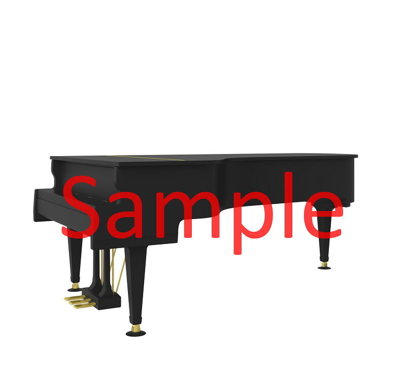 グランドピアノ マルチアングル 3Dイラスト素材