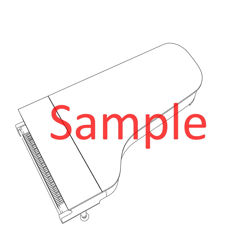 グランドピアノ マルチアングル 3Dイラスト素材