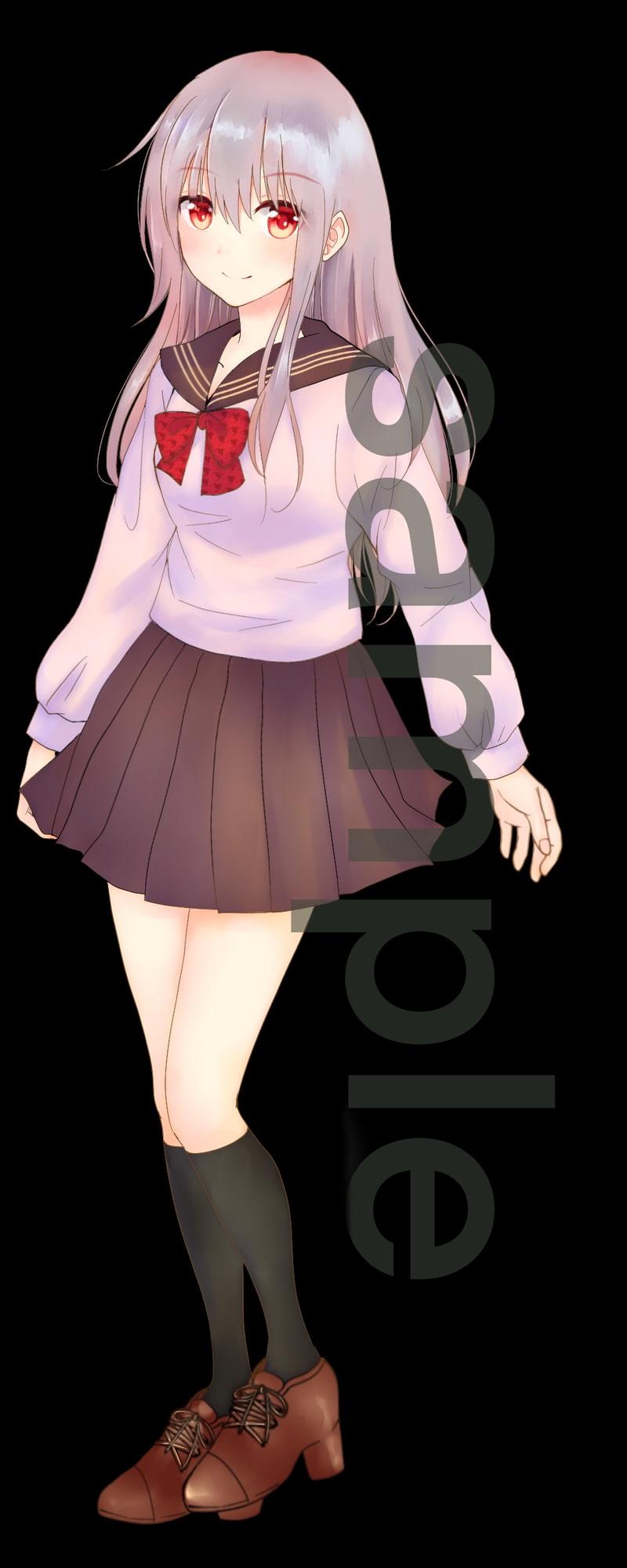 制服の女の子立ち絵25