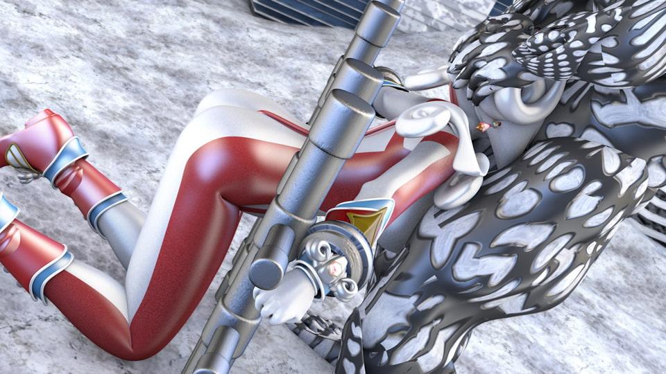 【ループアニメGIF/スピード3段階】超光速拘束星人アラストルの拘束陵辱