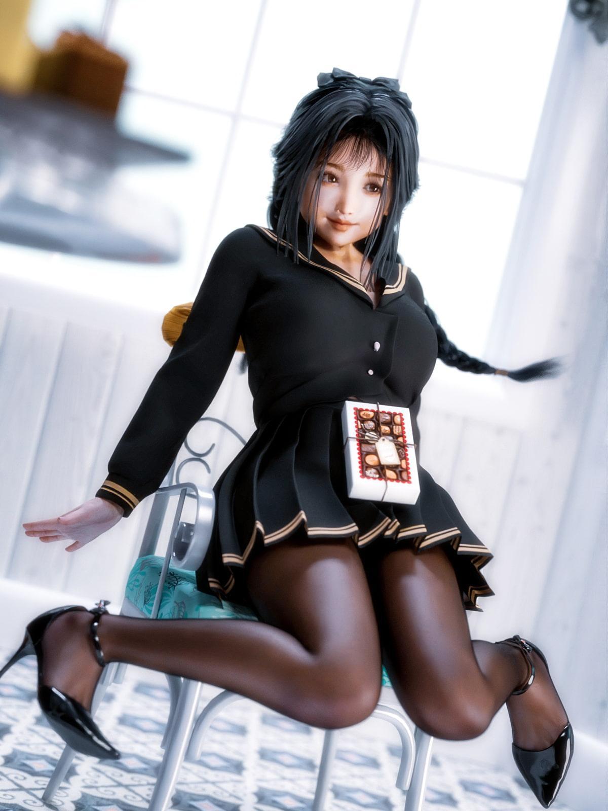 タイツ越しのパンツ8