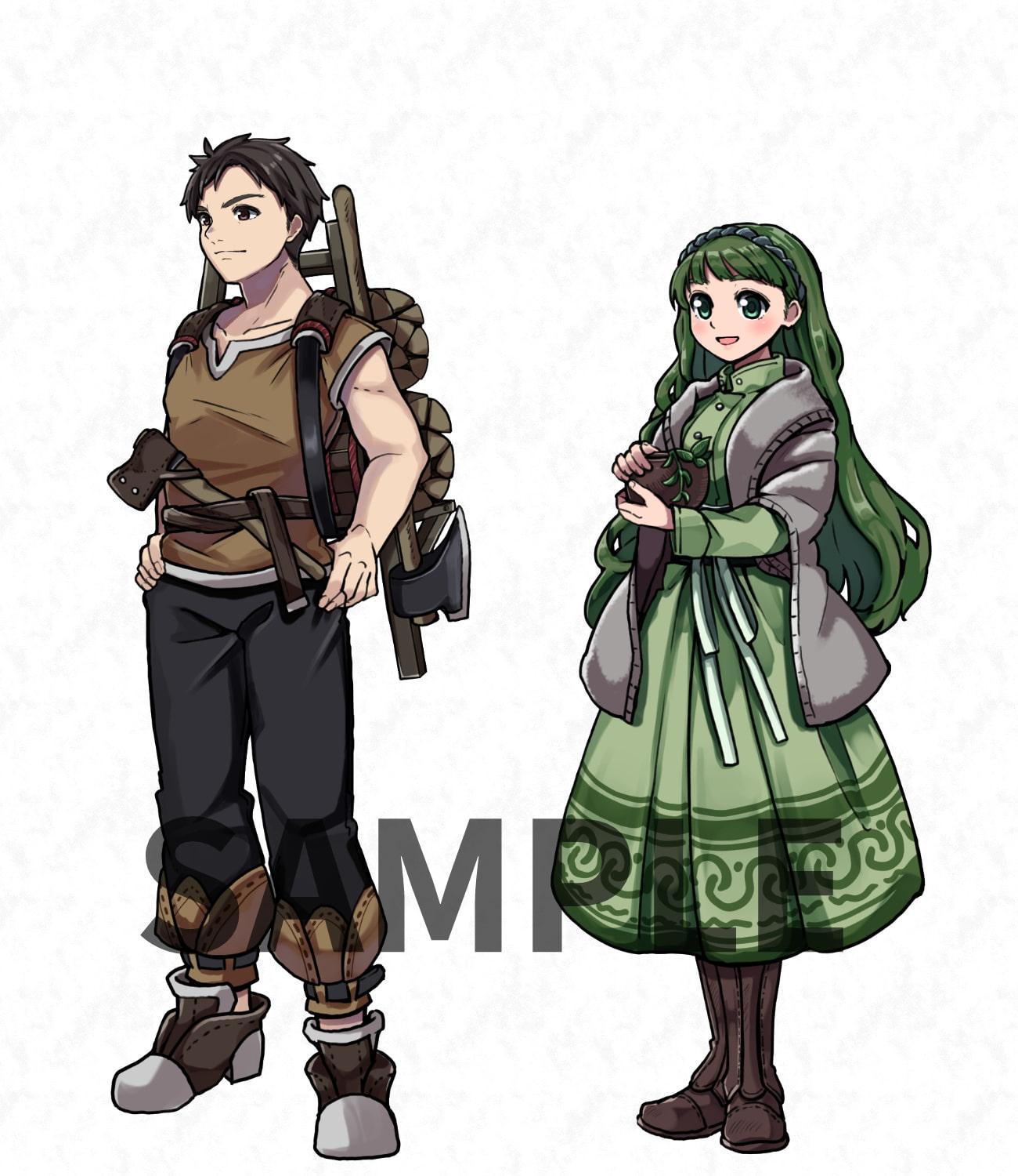 ファンタジーキャラクター 立ち絵素材 街の外