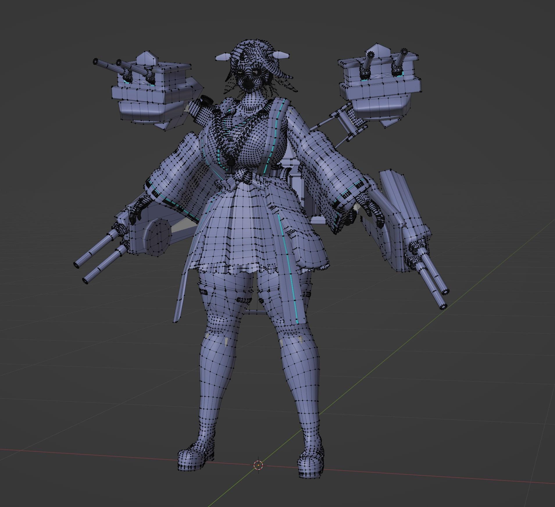 艦隊○れくしょん 比叡 3DCG素材