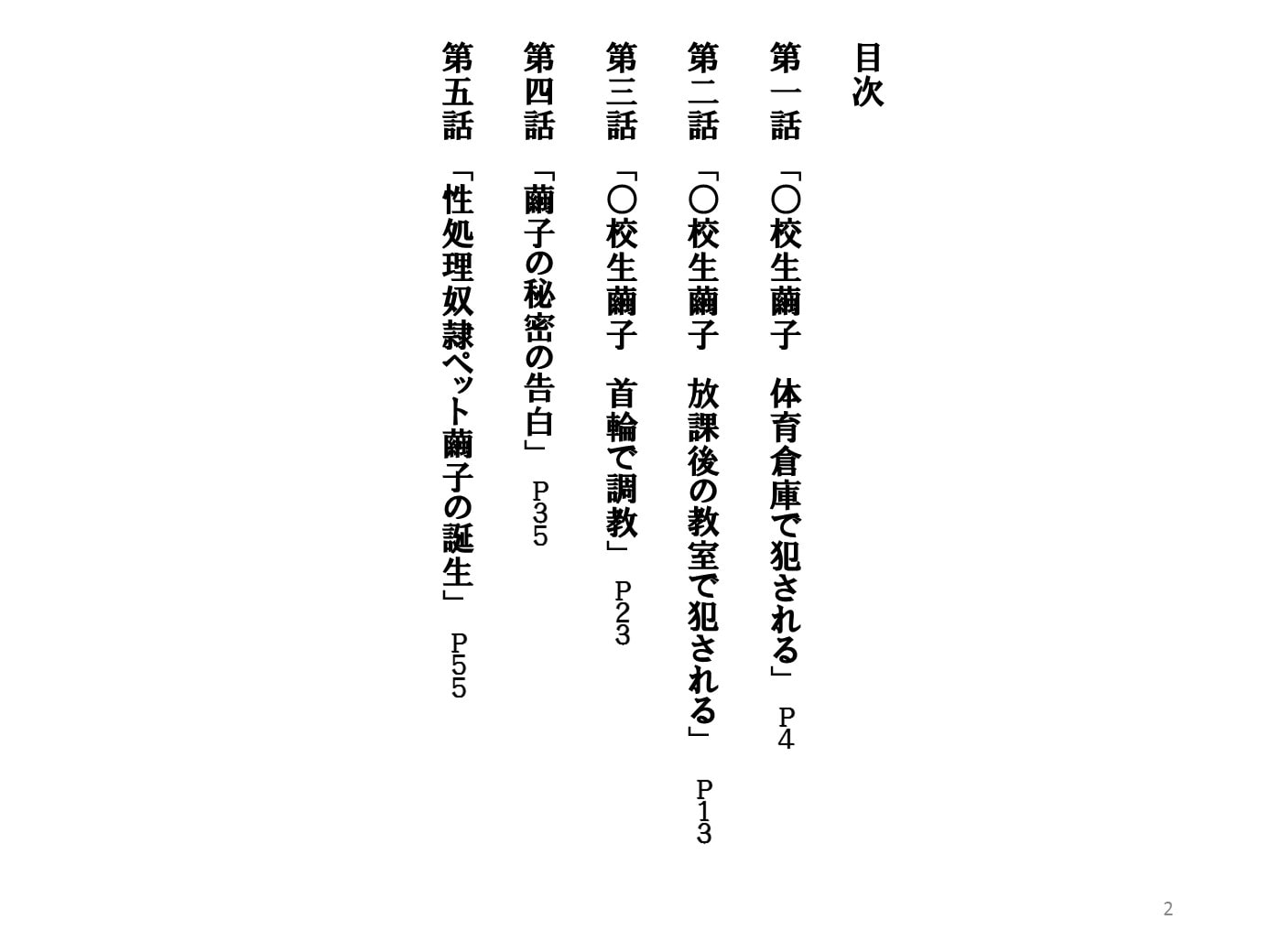 僕の変態性処理奴隷ペット 繭子の調教日記 ○校生編 第1巻 第1話～第5話パック