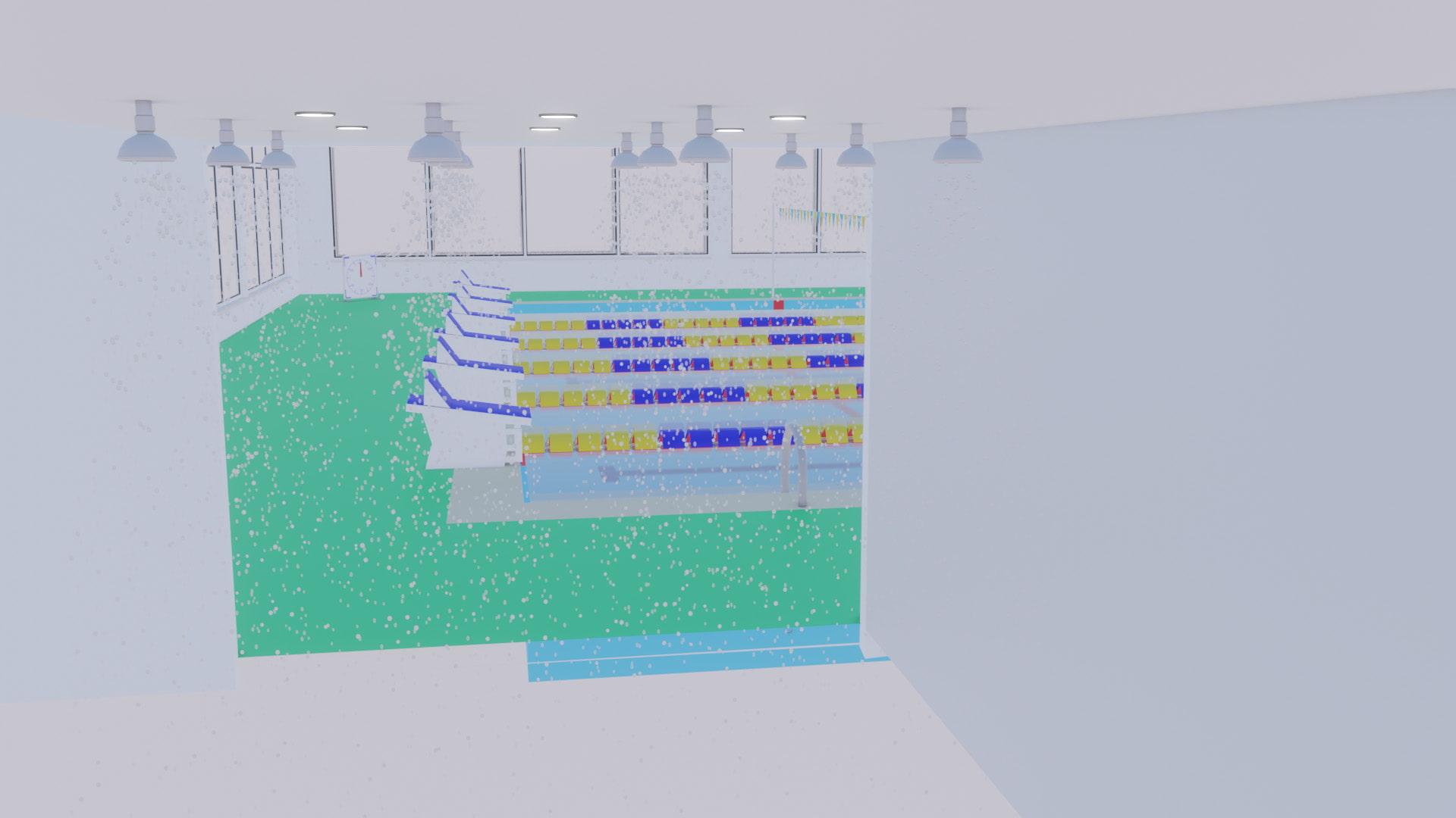 (3D)スイミングスクールプール
