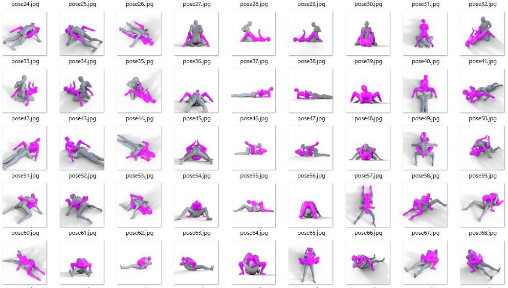 【トレースOK・クレジット不要】SEXポーズ集