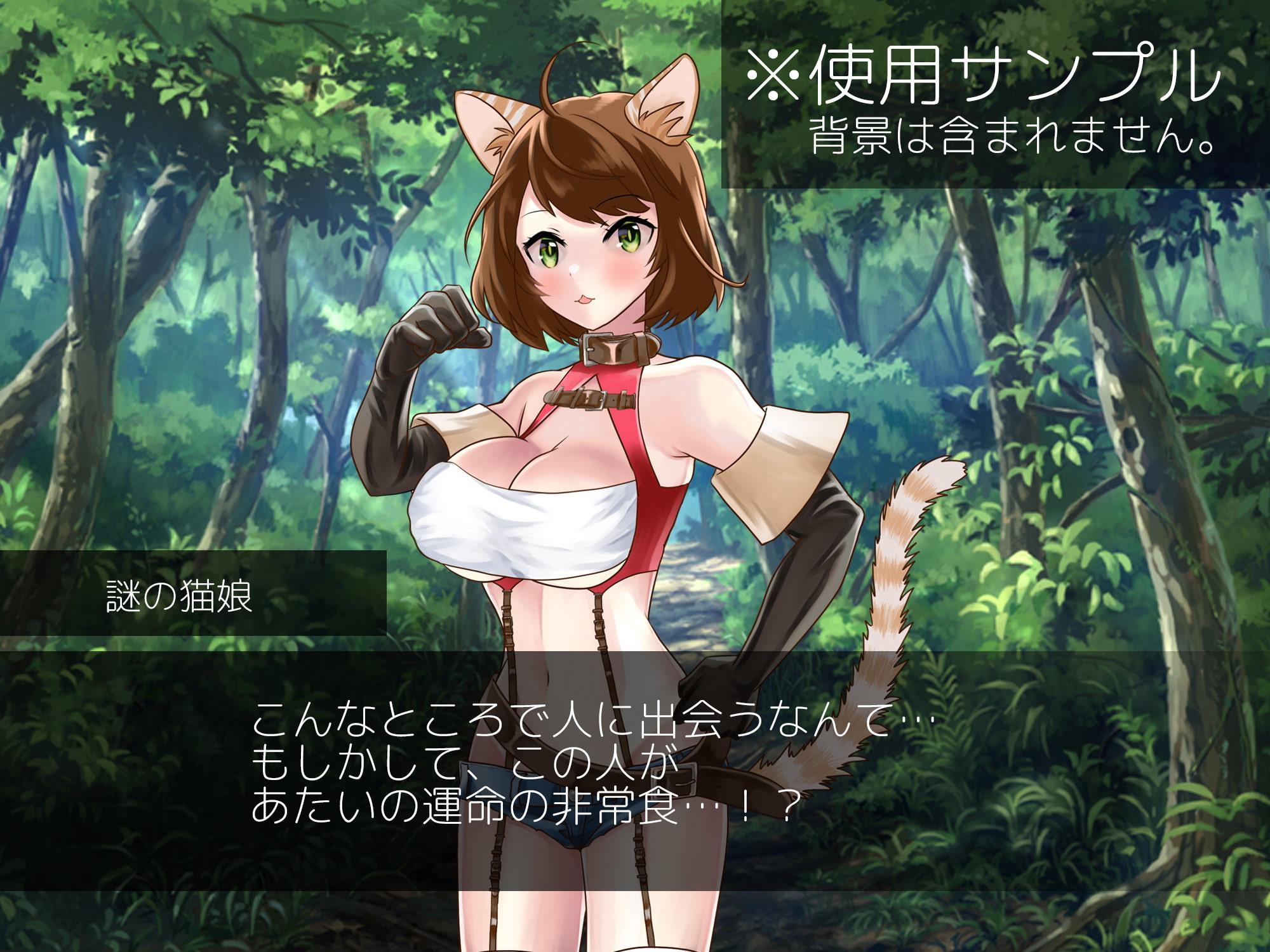 立ち絵素材・格闘家風ねこ獣人