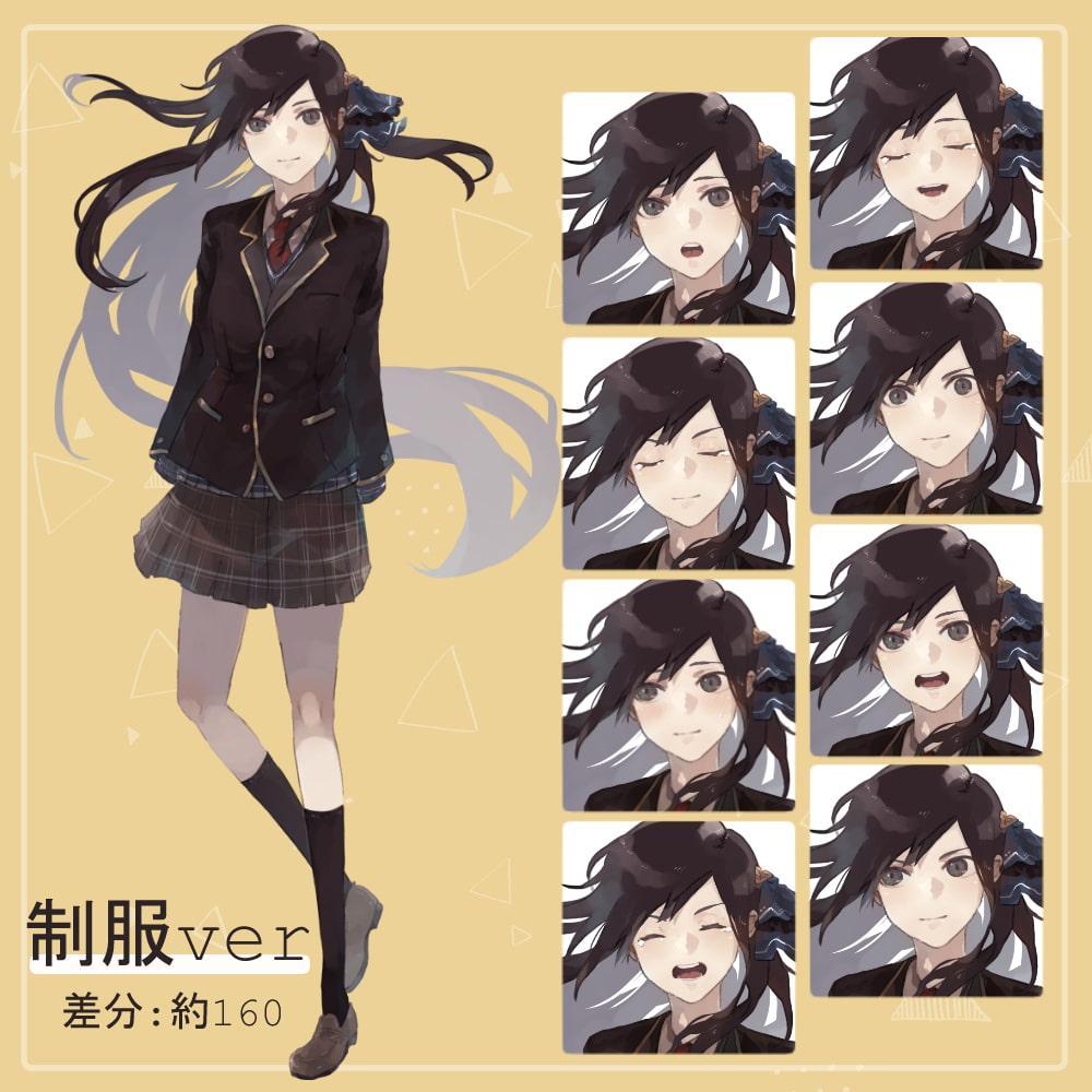 【制服SET】女子高校生・男子高校生の制服全身立ち絵まとめ買い用