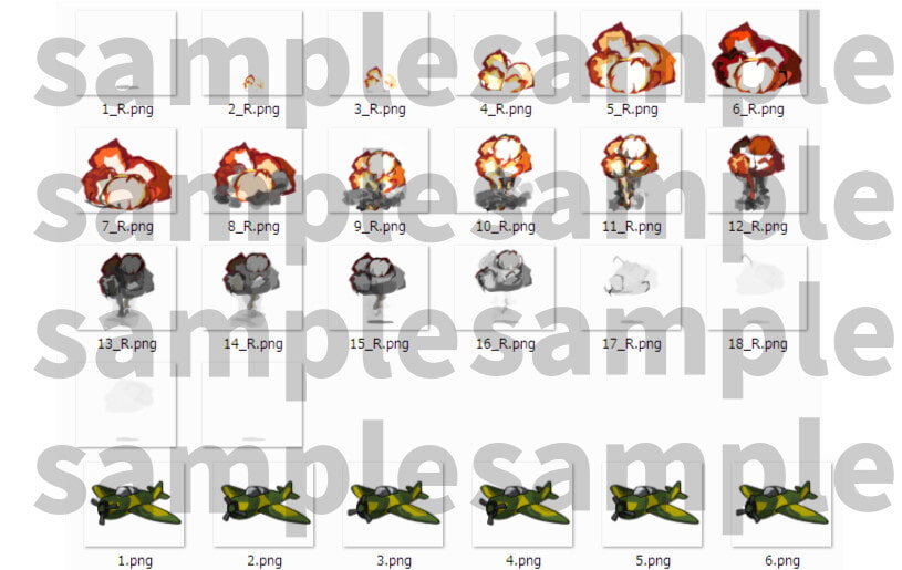 アニメーションにも使えるイラスト素材「爆発」