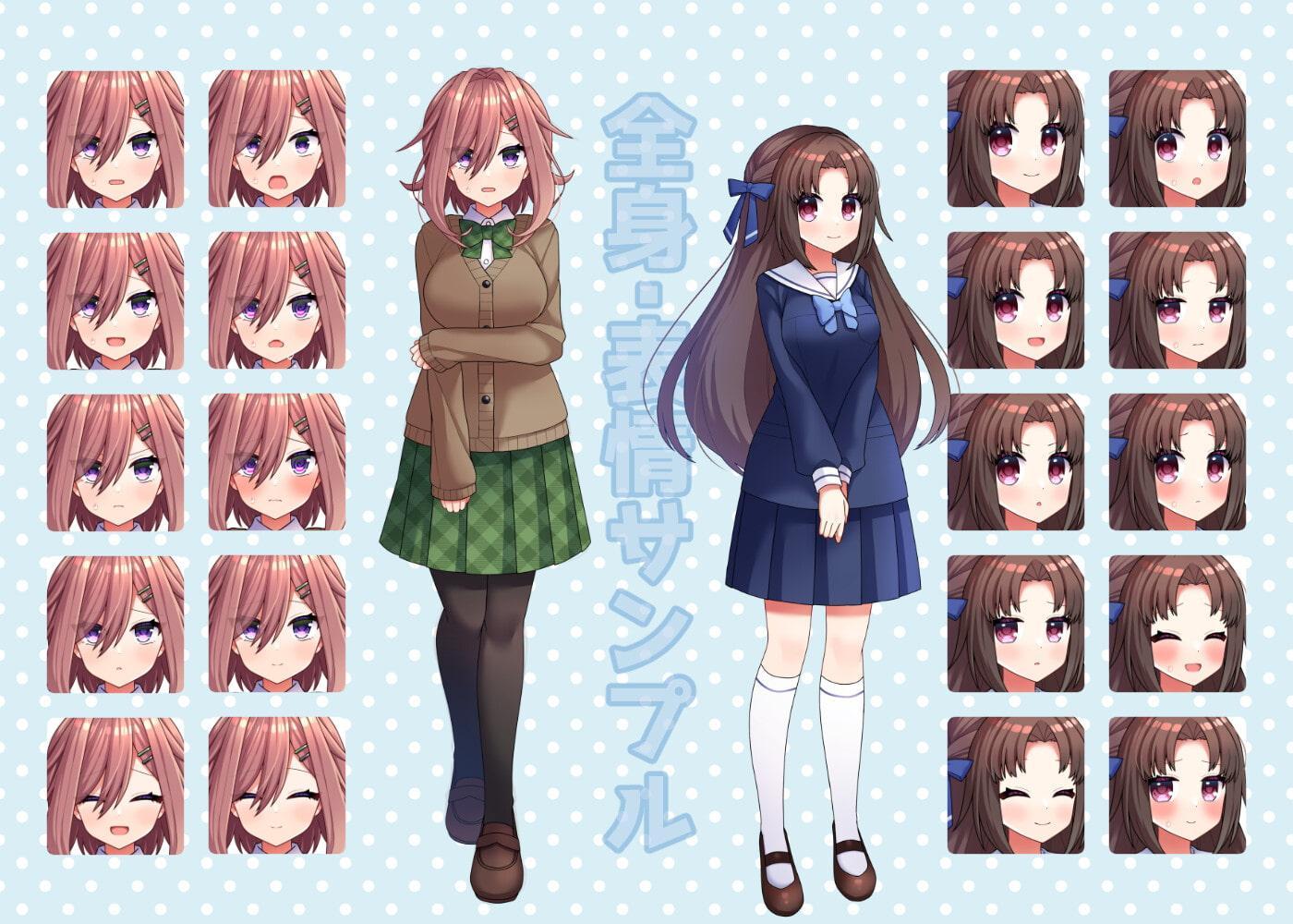 女の子の立ち絵セット3