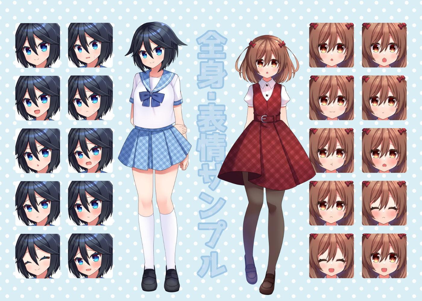 女の子の立ち絵セット3