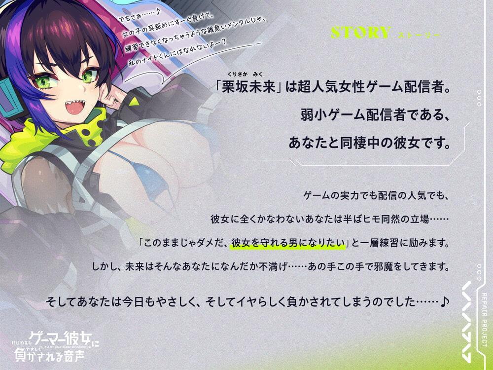 【マゾ囁き】いじわるなゲーマー彼女にやさしく負かされる音声【KU100/バイノーラル】