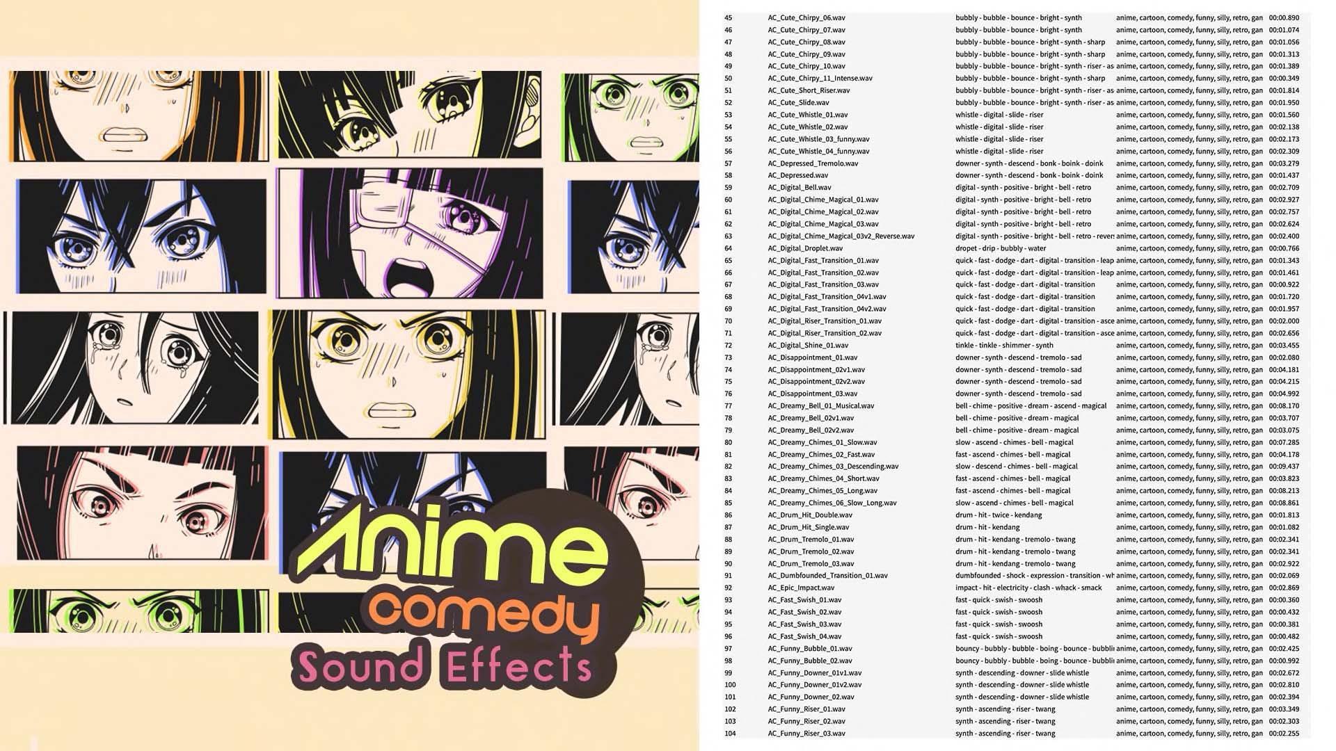 【効果音素材】Anime Comedy Sound Effects Pack
