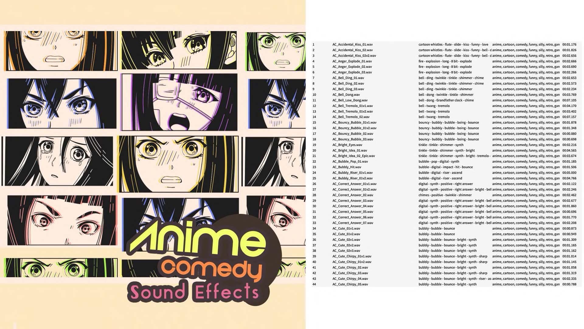 【効果音素材】Anime Comedy Sound Effects Pack