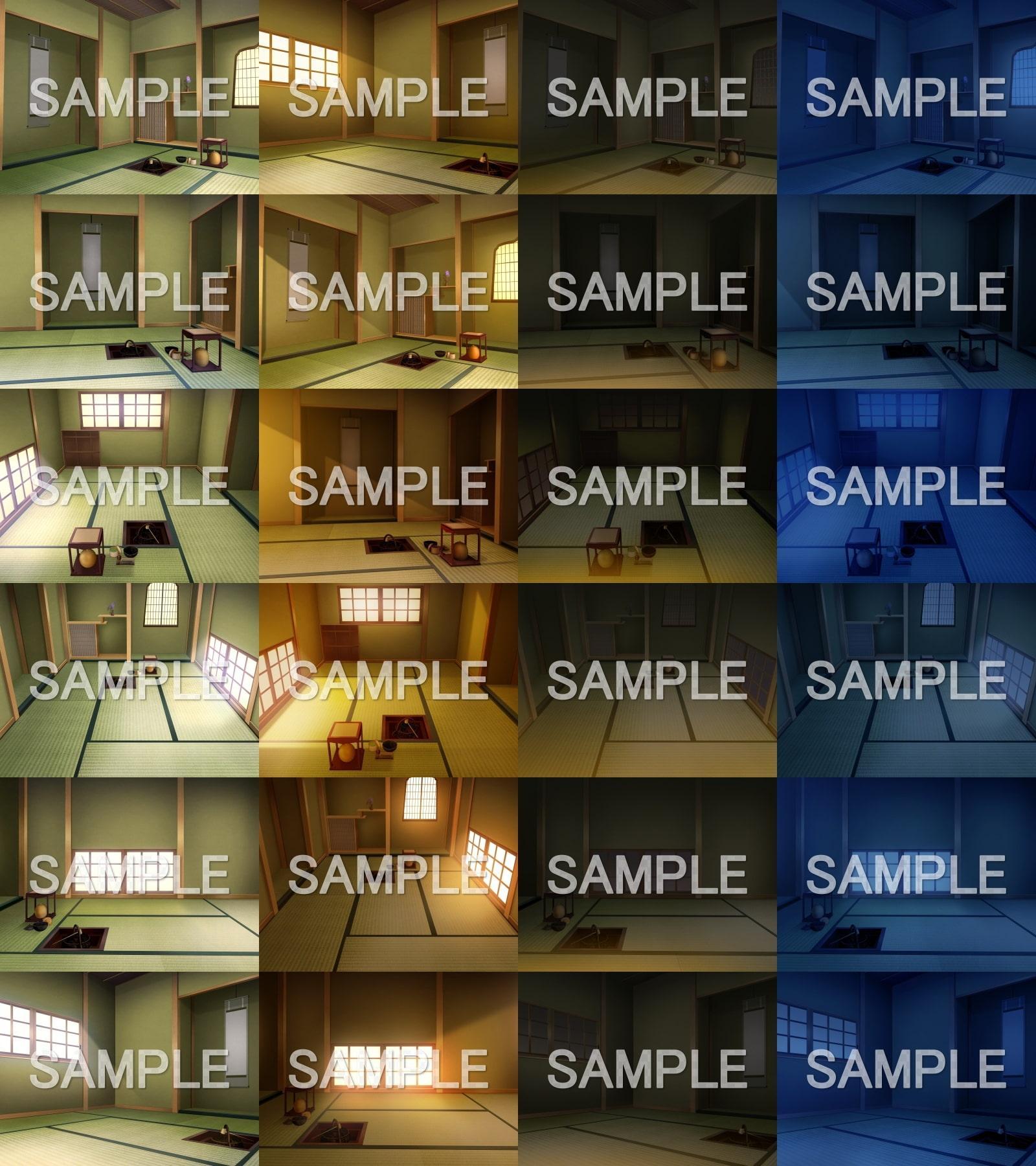 みにくる背景CG素材集『江戸編』part01(茶室・囲炉裏・台所)