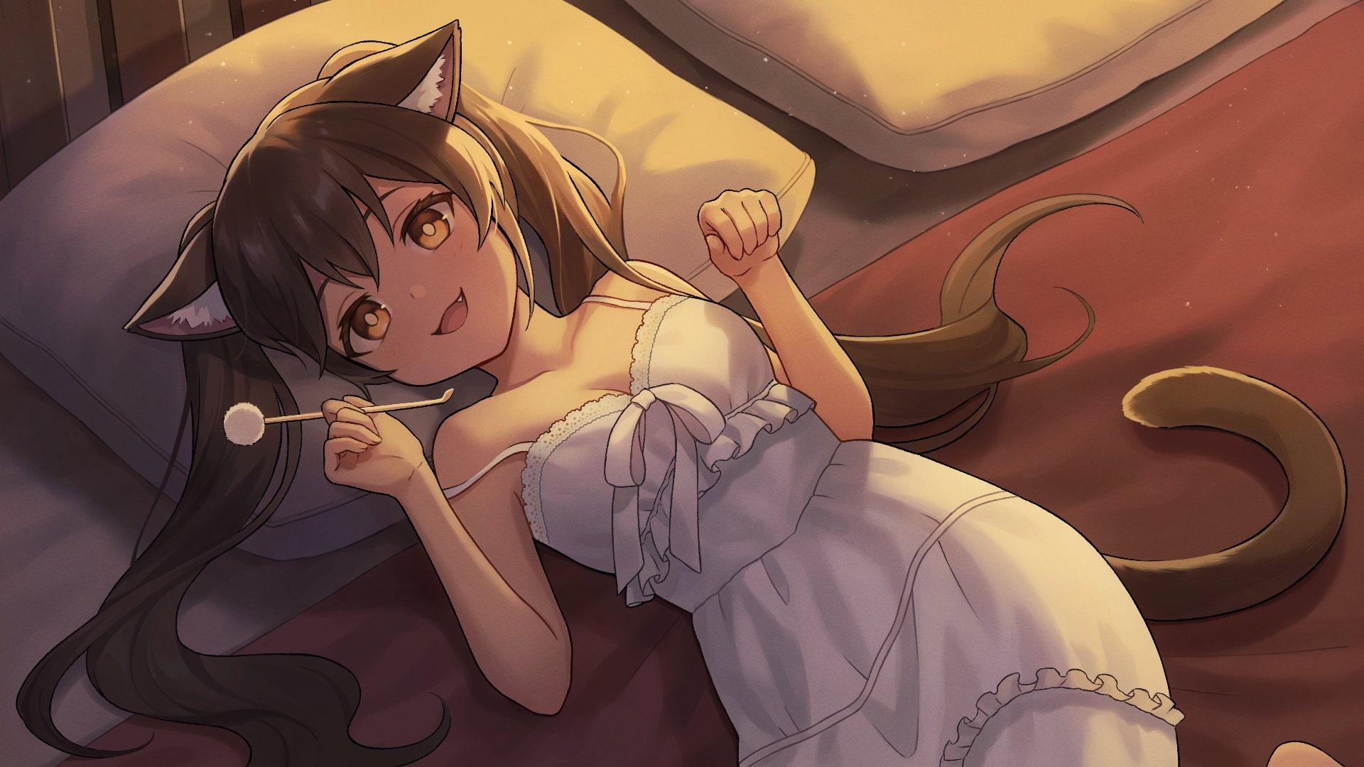 パーティのけも耳娘に癒されて…