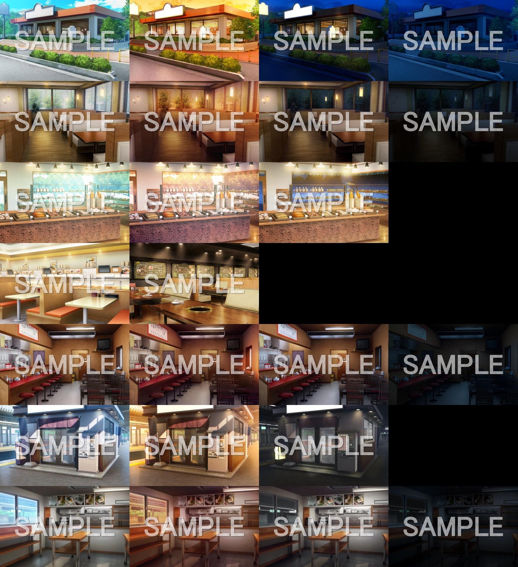 みにくる背景CG素材集『店舗&施設編』part02