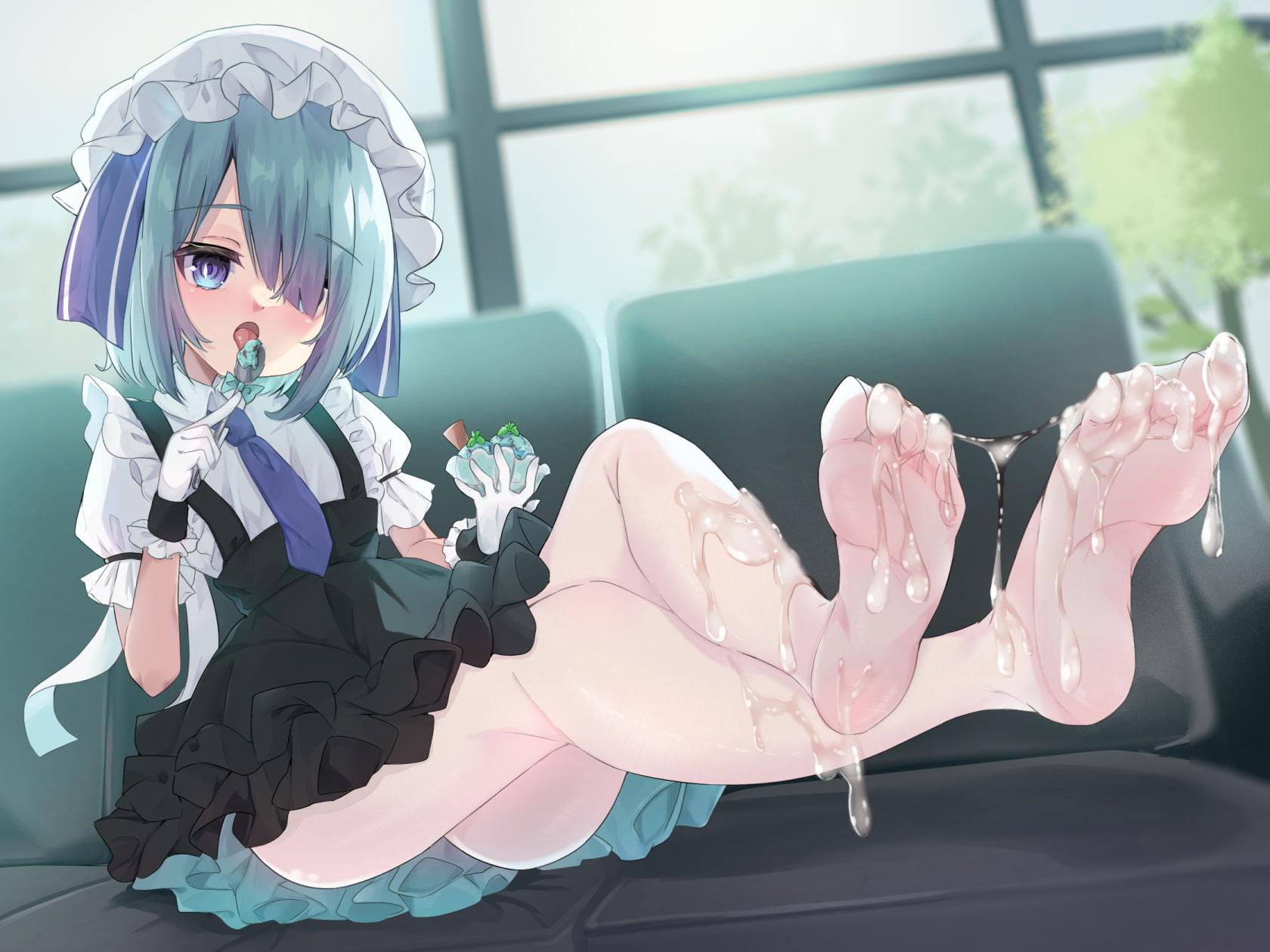 冷淡ロリメイドの足遊戯