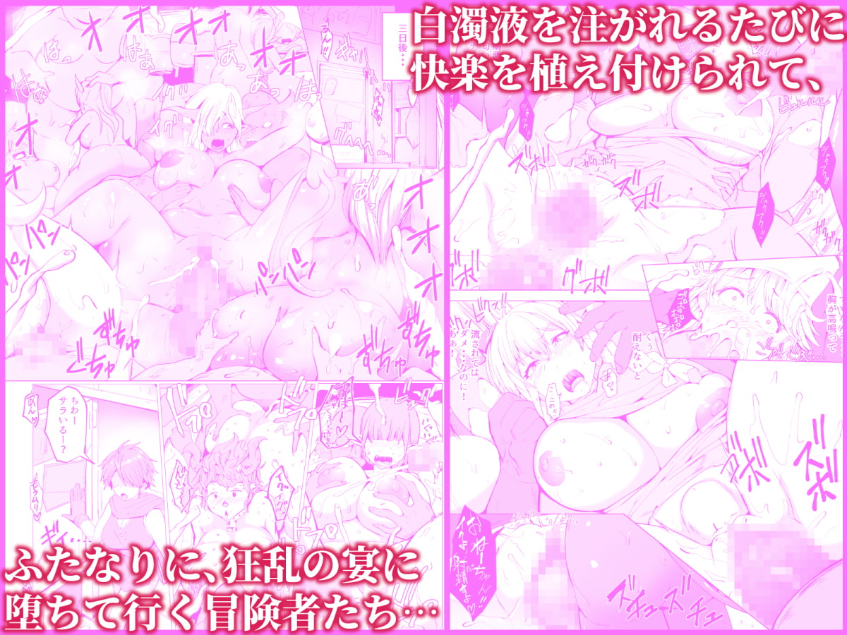 フタナリに堕ちる冒険者達と魔物達の宴