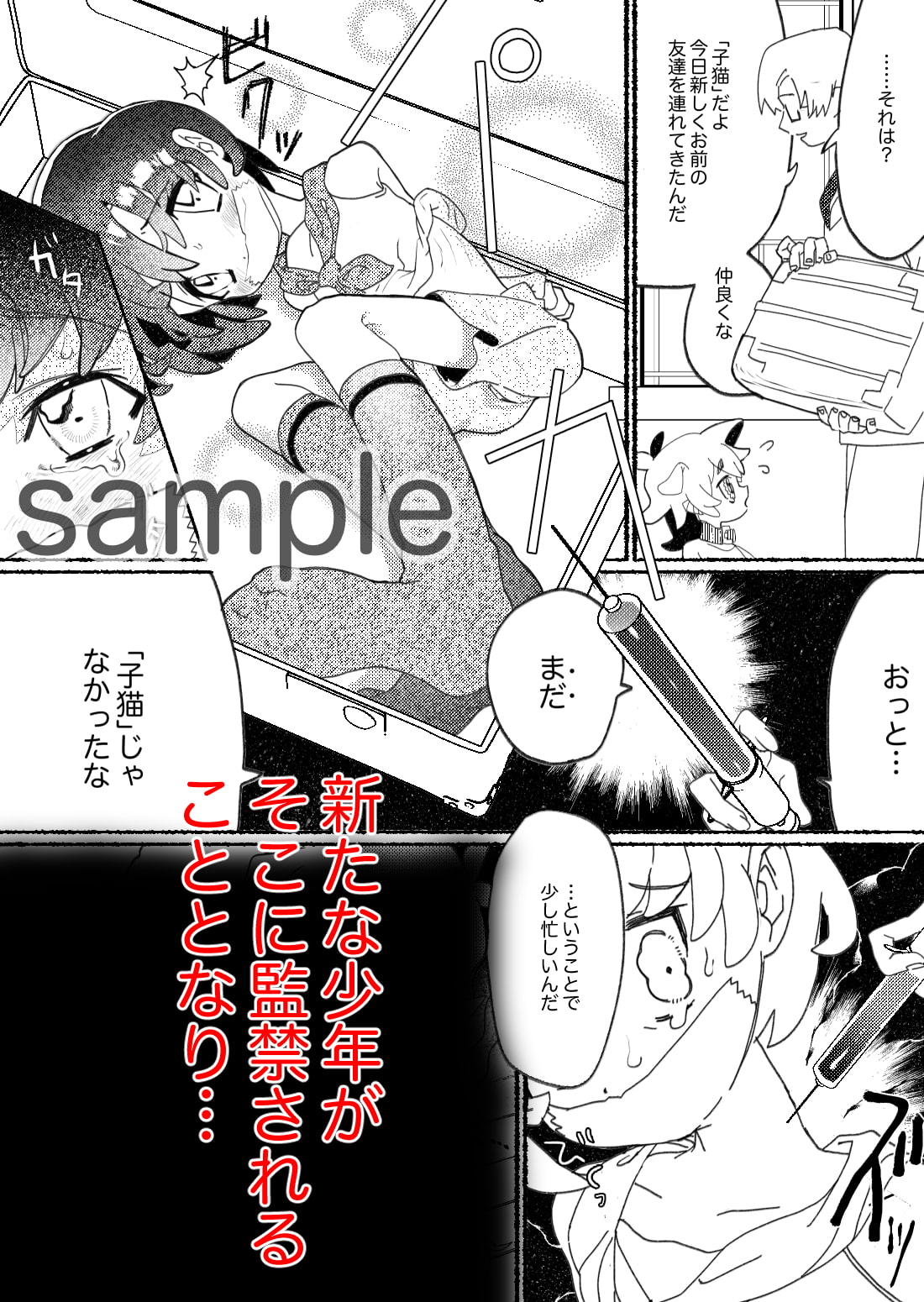 ショタを拉致・改造して作った膝下欠損獣耳ペットはじめて交尾