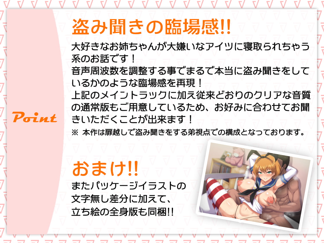 大好きなお姉ちゃんが大嫌いなアイツに唆されてエッチなコスプレイヤーになっちゃうまで〜お姉ちゃんの部屋を盗み聞き〜
