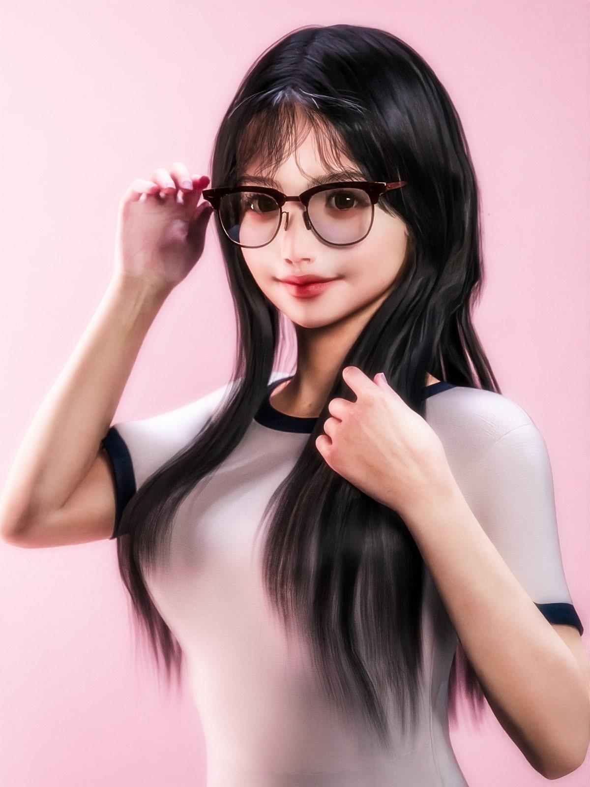 セーラー服のメガネっ娘