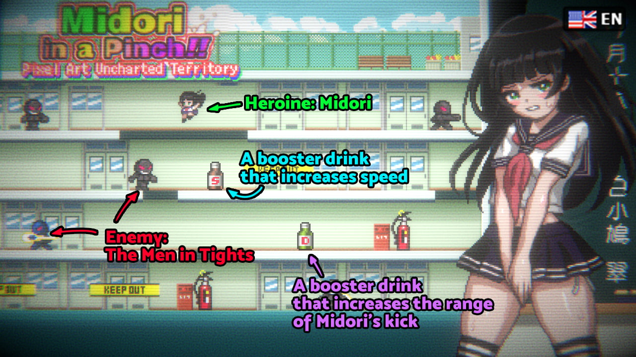 Midori in a Pinch!! ~Pixel Art Uncharted Territory~ [Multilingual Ver.]