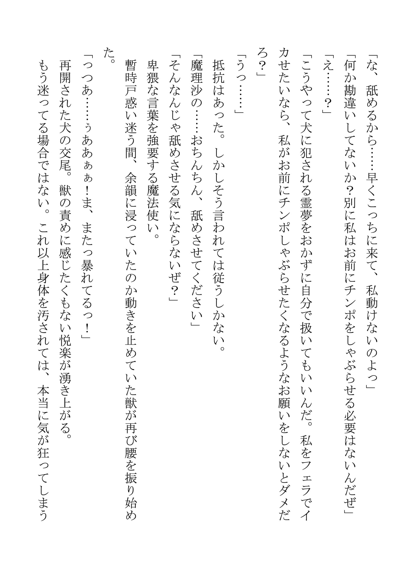 東方のエッチノベルい～っぱい詰め合わせ(前半)